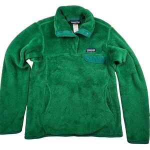 Patagonia Women's Re-Tool Snap-T Pullover Polartec Green Fleece Size Small
